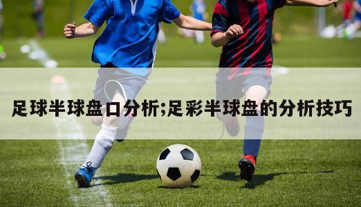 足球半球盘口分析;足彩半球盘的分析技巧