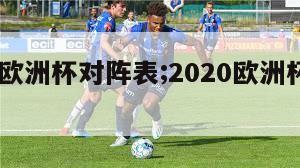 2020欧洲杯对阵表;2020欧洲杯对阵图