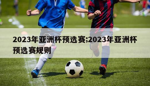 2023年亚洲杯预选赛;2023年亚洲杯预选赛规则