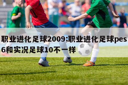 职业进化足球2009;职业进化足球pes6和实况足球10不一样